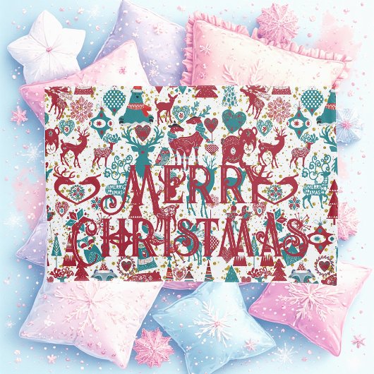 Scandia Merry kerstsymbolen Scandinavia Kussensloop