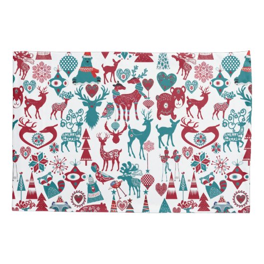 Scandia Merry kerstsymbolen Scandinavia Kussensloop (Achterkant)