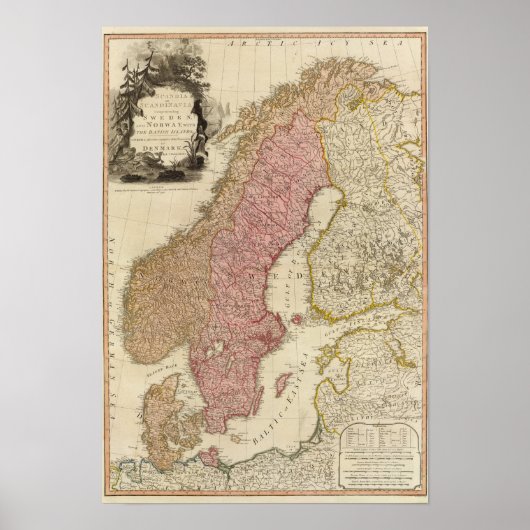 Scandia, Scandinavië Poster (Voorkant)