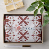 Scandinadic Brown Deer Waterverf Folk Art Tissuepapier (Geschenk)