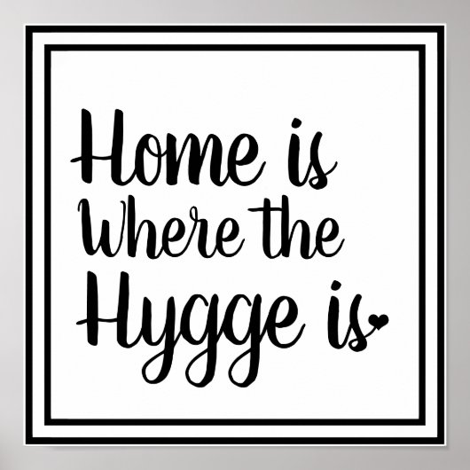 Scandinadic Hygge Style | Thuis is de plaats waar  Poster (Voorkant)