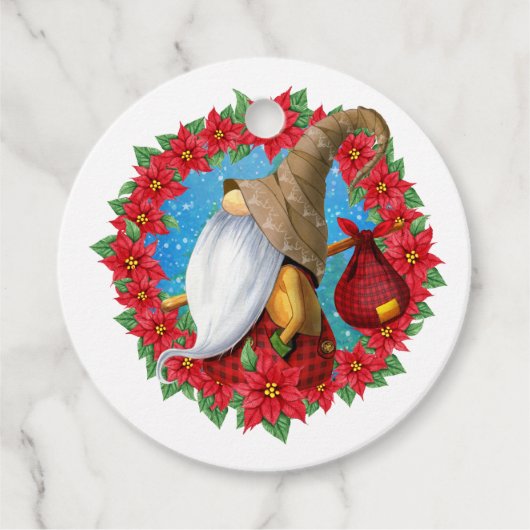 Scandinadic Kerstgnome Bedankjes Labels (Voorkant)