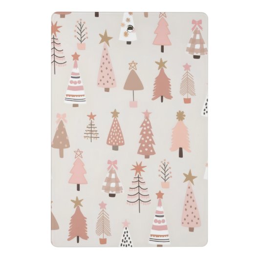 Scandinave Sapins Roses Mini Klembord (Achterkant)