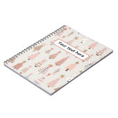 Scandinave Sapins Roses Notitieboek (Linkerzijde)