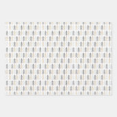 Scandinavia kerstbomen Snowflakes Branches Inpakpapier Vel (Voorkant)