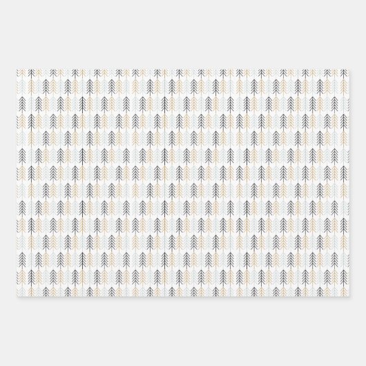 Scandinavia kerstbomen Snowflakes Branches Inpakpapier Vel (Voorkant)