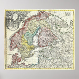  Scandinavia Map Poster