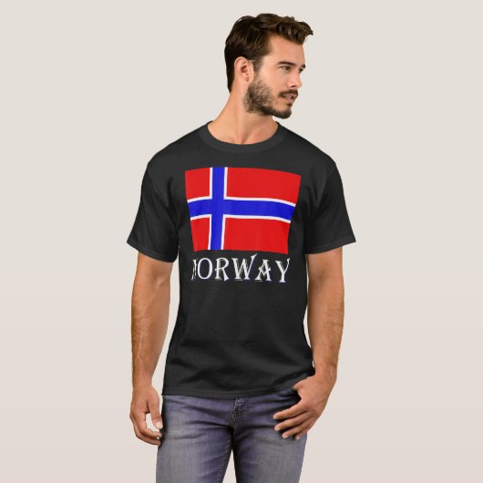 Scandinavia Noorse vlag Noords land Noorwegen T-shirt (Voorkant volledig)