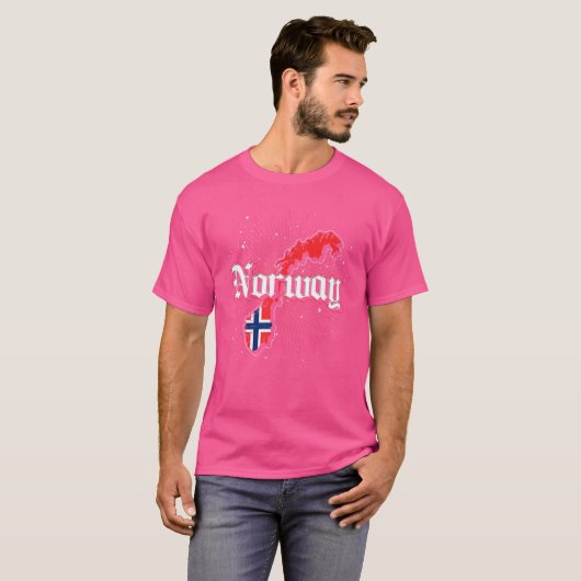 Scandinavia Noorse vlag Noords land Noorwegen T-shirt (Voorkant volledig)