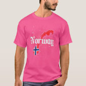 Scandinavia Noorse vlag Noords land Noorwegen T-shirt (Voorkant)