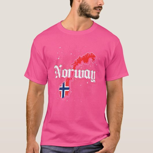 Scandinavia Noorse vlag Noords land Noorwegen T-shirt (Voorkant)
