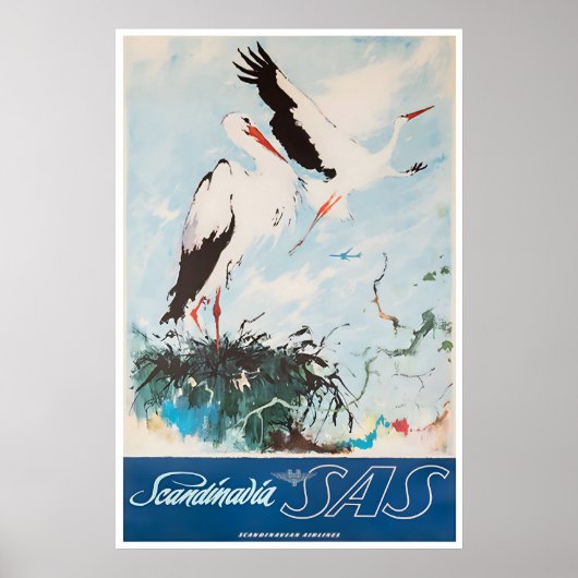 Scandinavia Print SAS Reisposter Scandinavisch (Voorkant)