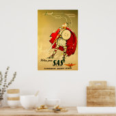 Scandinavia Print Viking Kunst SAS Reis Poste (Keuken)
