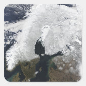 Scandinavia Vierkante Sticker (Voorkant)