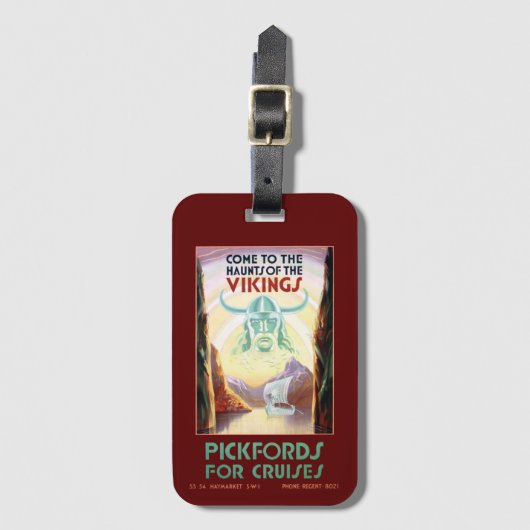 Scandinavia Vikings Cruise Travel Bagagelabel (Voorkant (verticaal))