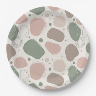 Scandinavian Abstract Design Paper Plate Papieren Bordje