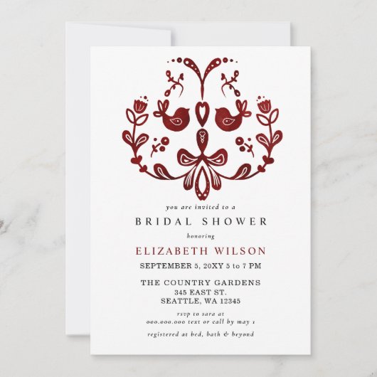 Scandinavian Birds Christmas Vrijgezellenfeest Kaart (Voorkant)