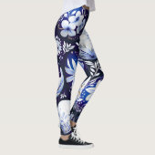Scandinavian Blue Easter Egg Spring Floral Leggings (Rechts)