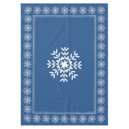 Scandinavian Blue Snowflake Pattern Tafelkleed
