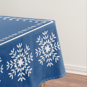 Scandinavian Blue Snowflake Pattern Tafelkleed (Voorbeeld)