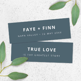 Scandinavian Blue Wedding Favor Mini Bladwijzer Ka Visitekaartje