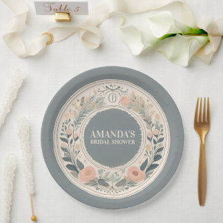 Scandinavian Boho Floral Papieren Bordje