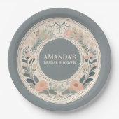 Scandinavian Boho Floral Papieren Bordje (Voorkant)