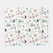 Scandinavian Boho Wilderness Fun Fleece Deken (Voorkant (Horizontaal))