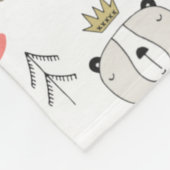 Scandinavian Boho Wilderness Fun Fleece Deken (Hoek)