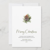 Scandinavian Botanical Cozy Christmas Greeting  Feestdagenkaart (Voorkant)