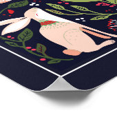 Scandinavian Bunny Flower Garden Poster (Hoek)