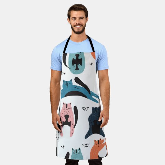 Scandinavian Cats: textielontwerp. Schort (Gedragen)