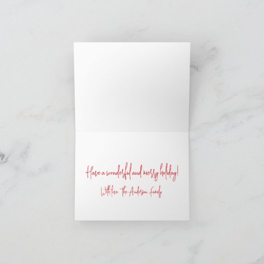 Scandinavian Christmas card Dala Horse and arbeath Feestdagen Kaart (Binnen)