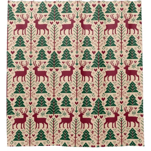  Scandinavian Christmas  Douchegordijn (Voorkant)