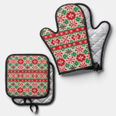 Scandinavian Christmas Edition 2 Ovenwant & Pannenlap Set (Voorkant / Achterkant)