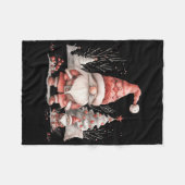 Scandinavian Christmas Gnome Red Berries T Shirt  Fleece Deken (Voorkant (Horizontaal))
