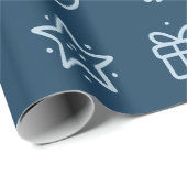 Scandinavian Christmas Icon Design Cadeaupapier (Rol Hoek)