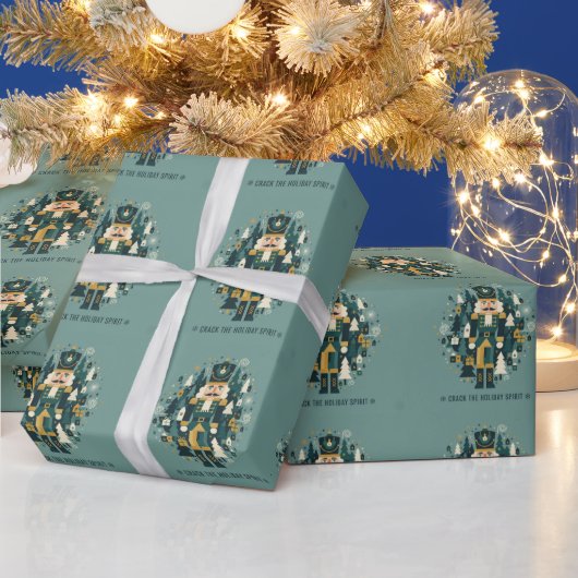 Scandinavian Christmas Nutcracker Cadeaupapier (Feestdagen)