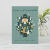 Scandinavian Christmas Nutcracker Kaart (Staand voorkant)