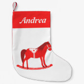 Scandinavian Christmas Rocking Horse Aangepaste na Kleine Kerstsok (Voorkant)