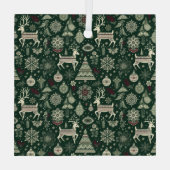 Scandinavian Christmas Time Glas Ornament (Achterkant)