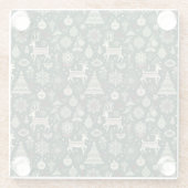 Scandinavian Christmas Time Glazen Onderzetter (Achterkant)