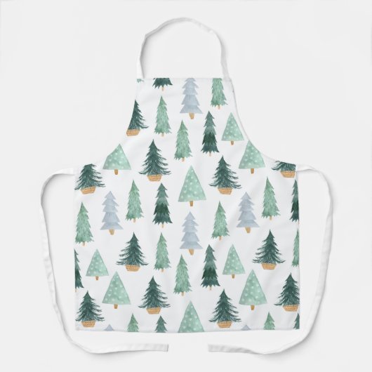 Scandinavian Christmas Tree Pattern Schort (Voorkant)