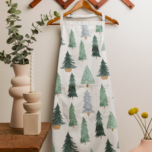 Scandinavian Christmas Tree Pattern Schort