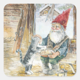 Scandinavian  Christmas Vierkante Sticker