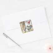 Scandinavian  Christmas Vierkante Sticker (Envelop)