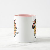 Scandinavian Cute Mermaid Personalized Girl Mok (Midden)