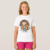 Scandinavian Cute Mermaid Personalized Girl T-shirt (Voorkant volledig)
