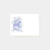 Scandinavian Dala Horse Blue Post-it® Notes (Voorkant)