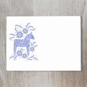 Scandinavian Dala Horse Blue Post-it® Notes